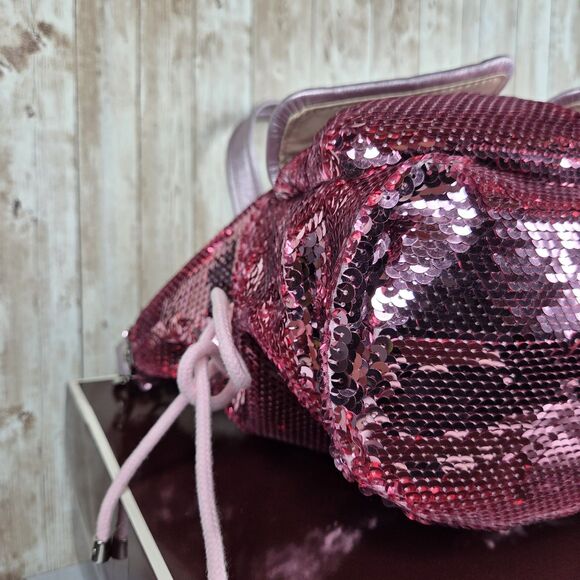 COACH 13821 Poppy Sequin Spotlight Pink Shoulder Bag Tote Special Edition Purse - Picture 13 of 16